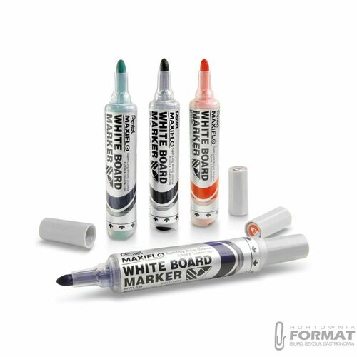 MARKER DO TABLIC SUCHOŚCIERALNYCH PENTEL MAXIFLO CZARNY MWL5M Z TŁOCZKIEM 6