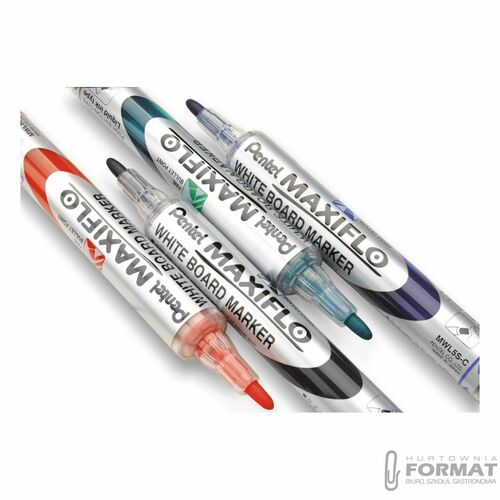 MARKER SUCHOŚCIERALNY PENTEL MAXIFLO CZERWONY MWL5S-B DO BIAŁYCH TABLIC 3
