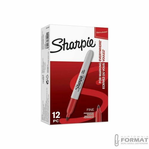 MARKER PERMANENTNY SHARPIE FINE CZERWONY 7
