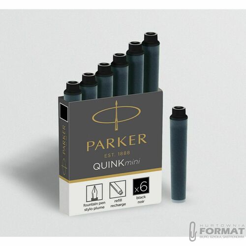 PARKER NABOJE DO PIÓR mini CZARNE 6 sztuk 2