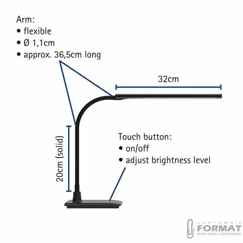 Lampka biurowa Maul LED MAULpirro CZARNA (82027/90 ML) 2