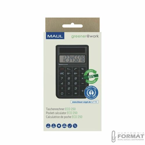 Kalkulator kieszonkowy Maul czarny (72682/90 ml) 12