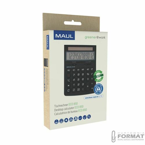 Kalkulator kieszonkowy Maul czarny (72686/90 ml) 5