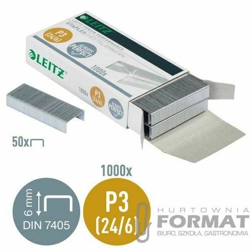 STALOWE ZSZYWKI BIUROWE P3 DO ZSZYWACZA 24 x 6 mm LEITZ 1000 szt. 3