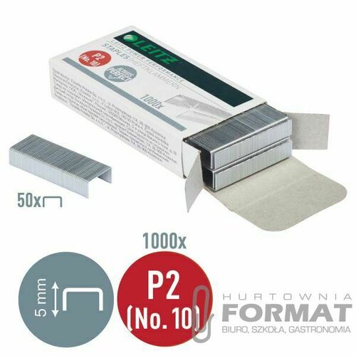 STALOWE ZSZYWKI BIUROWE P2 DO ZSZYWACZA 10 x 5 mm LEITZ 1000 szt. 2