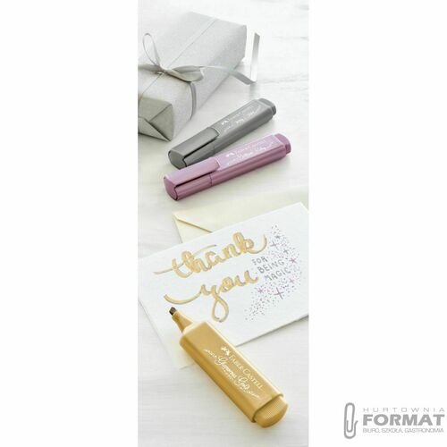Zakreślacz Faber-Castell metaliczny Różowy 6