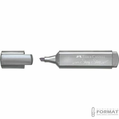 Zakreślacz Faber-Castell metaliczny Srebrny 2