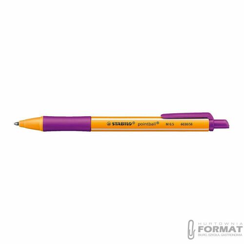 Długopis pointball fioletowy STABILO 6030-58 2