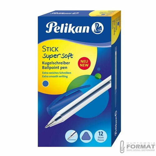 PELIKAN DŁUGOPIS STICK SUPER SOFT niebieski 2