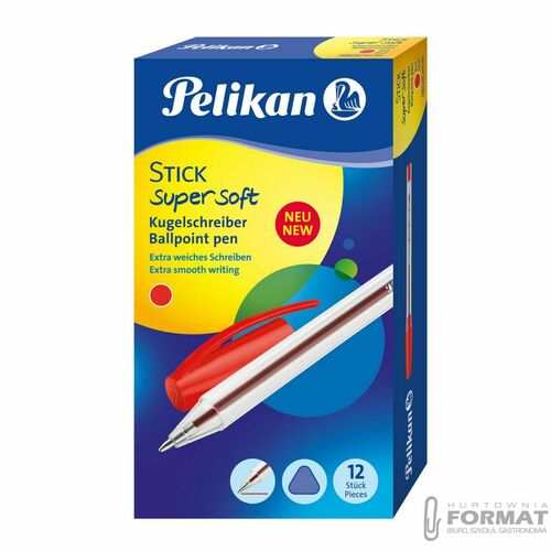 DŁUGOPIS PELIKAN STIC SUPER SOFT  CZERWONY 2