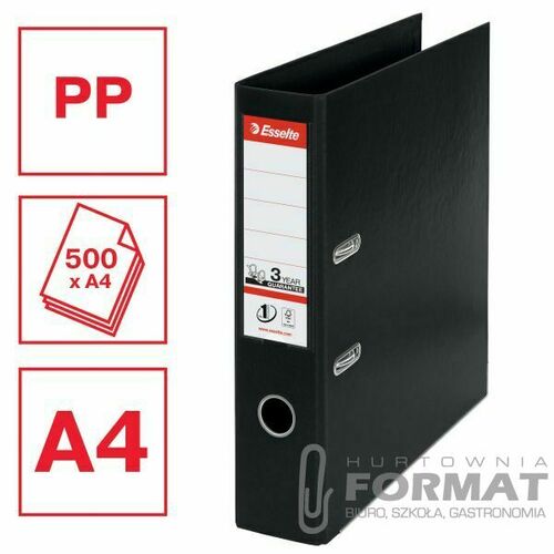 Segregator dźwigniowy Esselte No.1 Power A4 75mm czarny (811370) 3