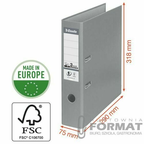 Segregator dźwigniowy Esselte No.1 Power A4 75mm czarny (811370) 7