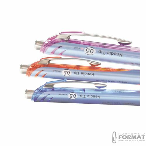 Cienkopis kulkowy 0.5 mm Pentel BLN75-B - czerwony 5