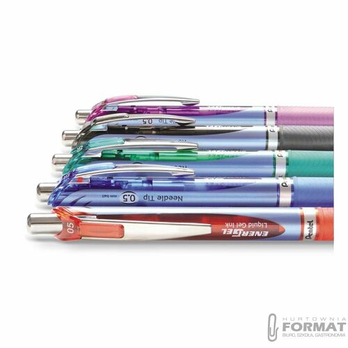 Cienkopis kulkowy 0.5 mm Pentel BLN75-B - czerwony 7