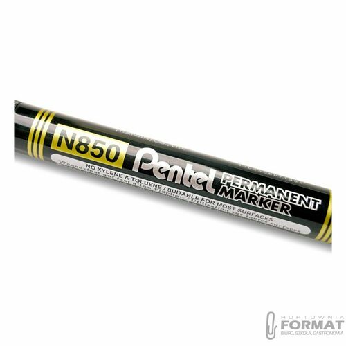 MARKER PERMANENTNY PENTEL N850 OKRĄGŁY CZARNY ZESTAW 10SZT 2