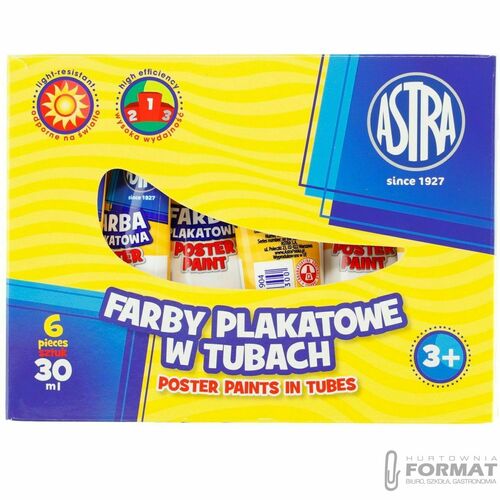 Farba plakatowa Astra, biała 30 ml 2