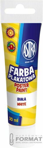 Farba plakatowa Astra, biała 30 ml 4