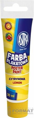 Farba plakatowa Astra, cytrynowa 30 ml 2