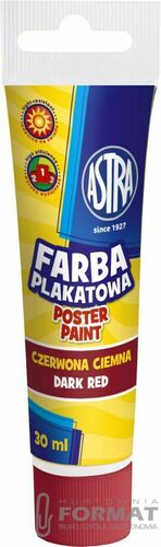 Farba plakatowa Astra, ciemnoczerwona 30 ml 3
