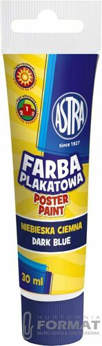Farba plakatowa Astra, ciemnoniebieska 30 ml 2