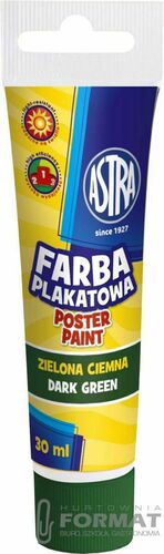 Farba plakatowa w tubce - ciemnozielona 30 ml 2