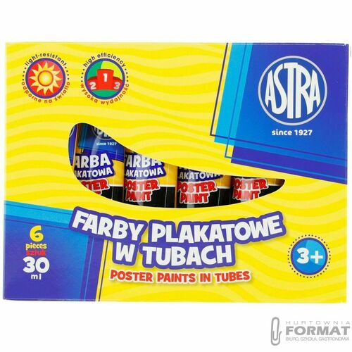 Farba plakatowa Astra, czarna 30 ml 2