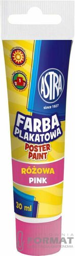 Farba plakatowa Astra, różowa 30 ml 2