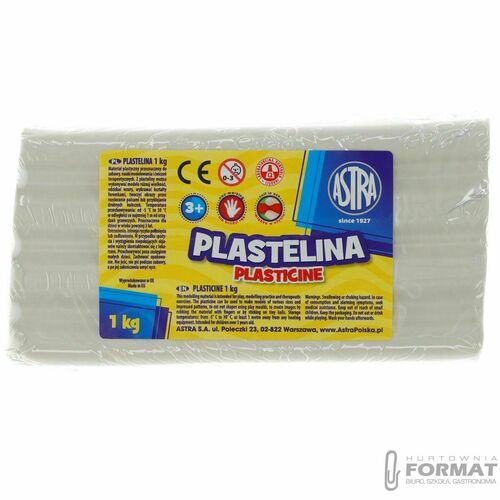 PLASTELINA 1KG BIAŁA ASTRA 2
