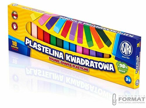 Plastelina kwadratowa ASTRA 18 kolorów 3