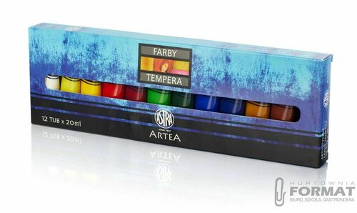 Farba tempera Artea kolor: mix 20ml 12 kolor. 2