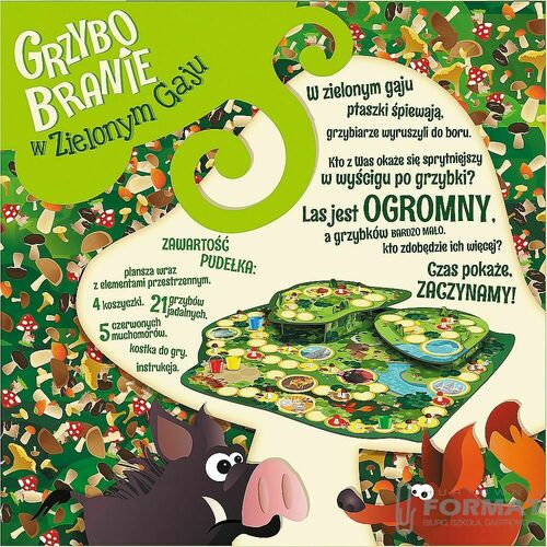 Grzybobranie w zielonym gaju. Gra. Trefl 00988 3