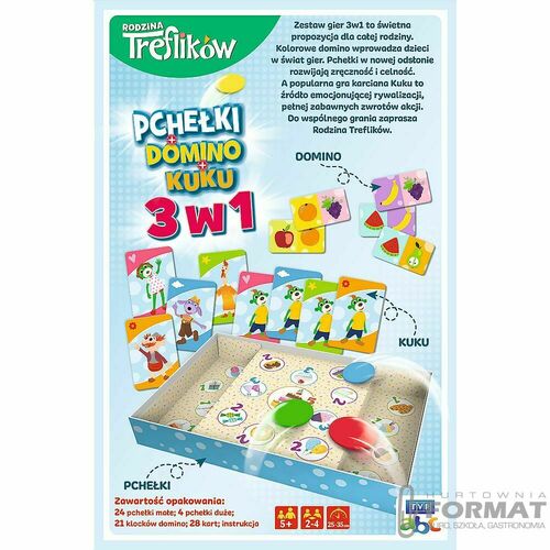 GRA - Trefliki 3w1 Domino Pchełki Kuku 01921 4