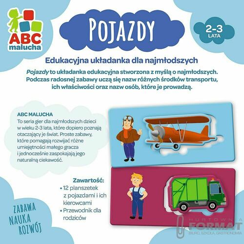 Pojazdy ABC Malucha gra edukacyjna 01942 Trefl 2