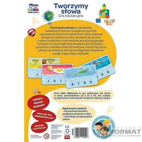 Mały odkrywca Gra Tworzymy słowa 01950 3
