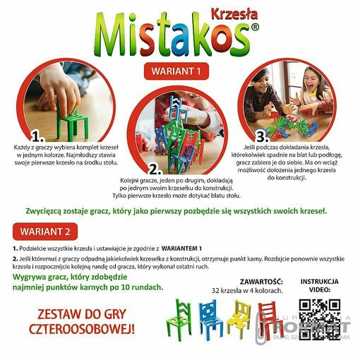 Mistakos Krzesła wersja 4-osobowa TREFL 4