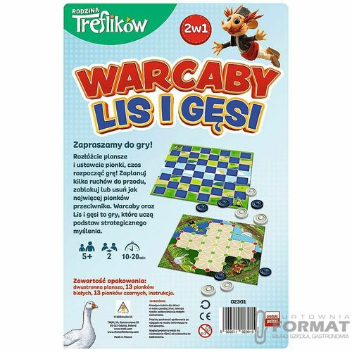 Gra 2w1. Warcaby, Lis i Gęsi 02301 3