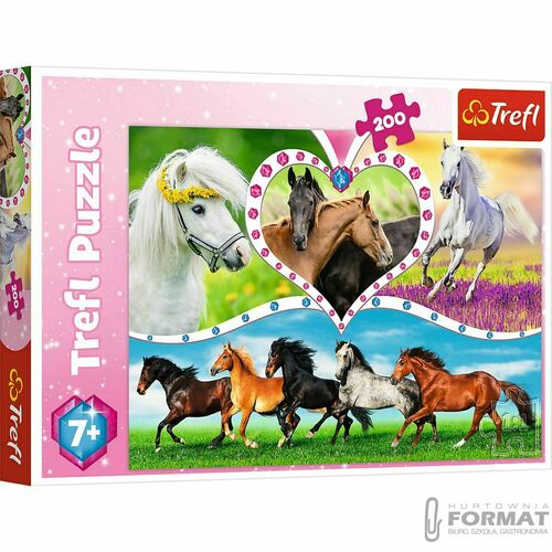 Puzzle 200 elementów. Piękne konie 13248 2