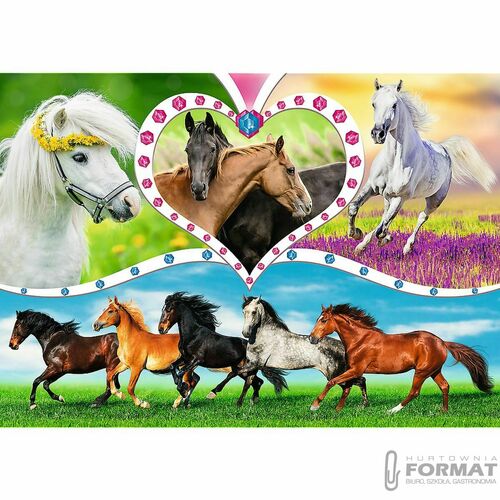Puzzle 200 elementów. Piękne konie 13248 5