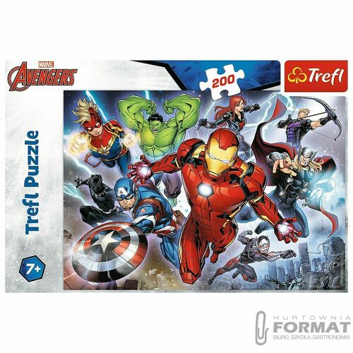 Puzzle 200el Waleczni Avengersi Disney Marvel The 3