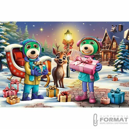Puzzle 24el Maxi Zimowy czas z Treflikami. Rodzina 2