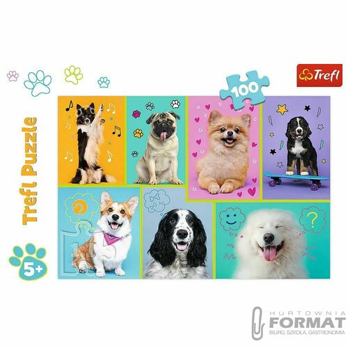 Puzzle 100el W świecie piesków 16421 Trefl p12 3