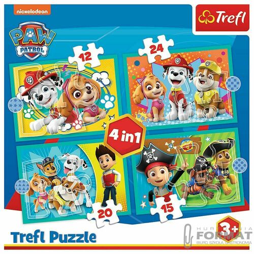 Puzzle 4w1 Wesoła ekipa Psiego Patrolu. Paw Patrol 6