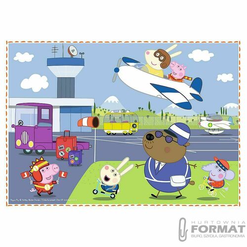 Puzzle 4w1 Wspomnienia z wakacji Świnki Peppy 3435 4