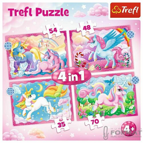 Puzzle 4w1 Jednorożce i magia 34389 Trefl 6