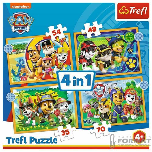 Puzzle 4w1 Wakacyjny Psi Patrol PAW PATROL 34395 T 6