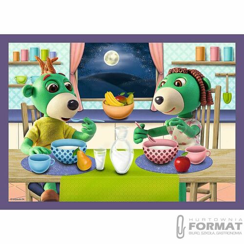 Puzzle 4w1 35,48,54,70el Trefliki przed snem Dobra 2
