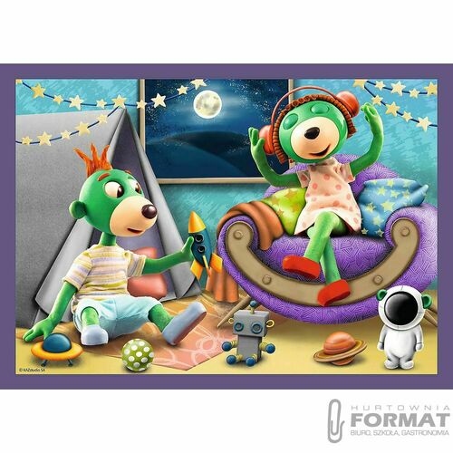 Puzzle 4w1 35,48,54,70el Trefliki przed snem Dobra 4