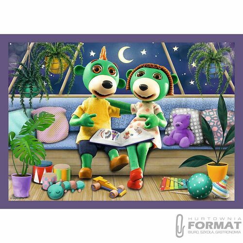 Puzzle 4w1 35,48,54,70el Trefliki przed snem Dobra 5