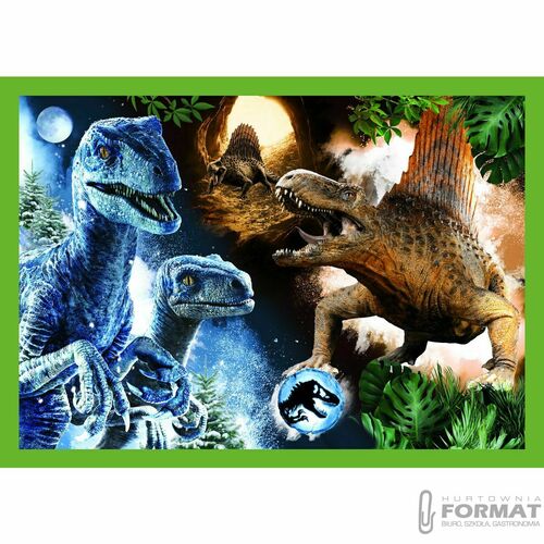 Puzzle 4w1 Groźne dinozaury / Uniwersal Jurassic W 3