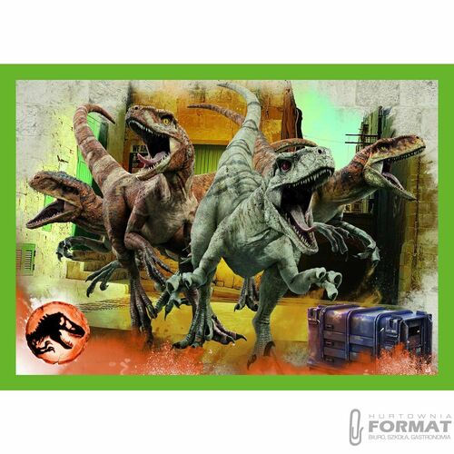 Puzzle 4w1 Groźne dinozaury / Uniwersal Jurassic W 4
